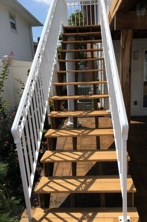 Pressure washing Outdoor Stairs 