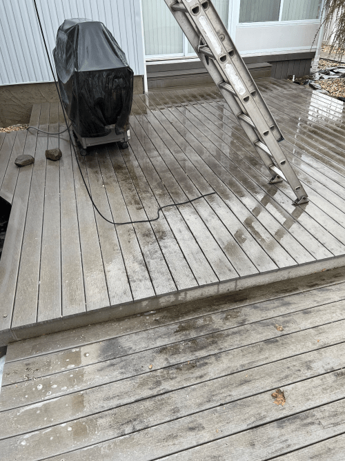 Soft Washing Wooden Patio Cleaning