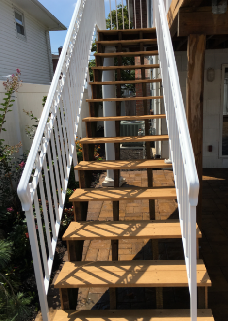 Pressure washing Outdoor Stairs